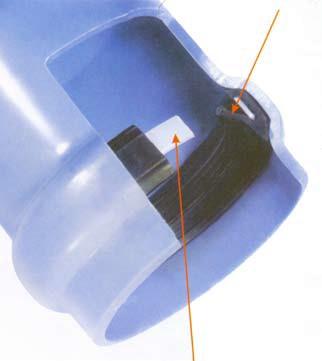 M-PVC & U-PVC - 6 The seal ring s ribbed profile reduces friction during assembly.