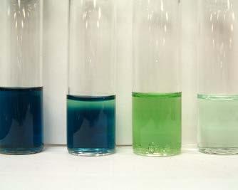Depending on their chemical composition, they may range from a yellow / green to a dark blue / green in color.