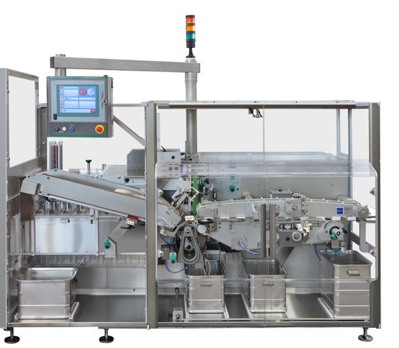 Modular cartoner section The standard cartoner fitted on is an intermittent motion type working at a speed of 150 cartons per minute A faster version (V) is available, to reach 210 cartons
