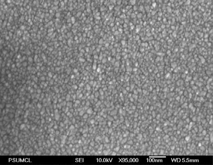 grain size. The average grain size measured from the microstructure of laser-microwave-sintered sample was 20 nm. This value is very close to the grain size of 3Y-TZP quoted by the manufacturer.