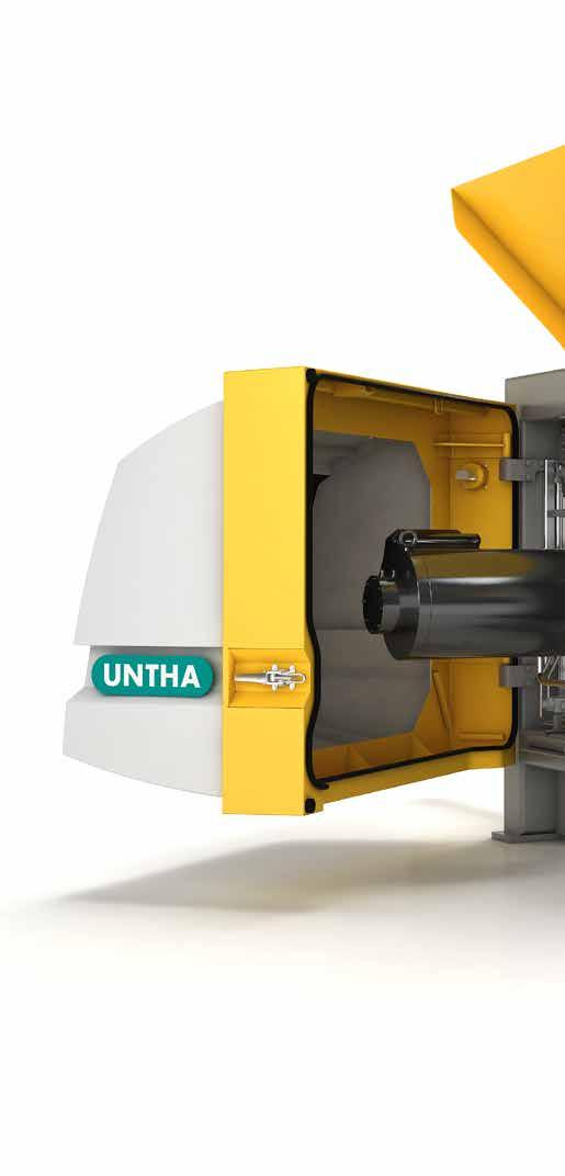 More benefits due to clever technology D Drive system: UNTHA Eco Drive A > > Low energy costs: 45-50 % lower energy consumption in comparison to electro-hydraulic drive options ensure low operating