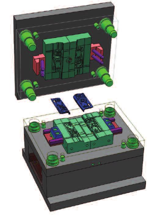 Automatic core and cavity insert creation Model swap for automatic updates, compare new versions Shrinkage calculation and adjustment Mold base and standard part