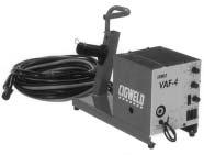 The power source also provides auxiliary power of 110 Volt AC, 10 amp on the rear of the machine.