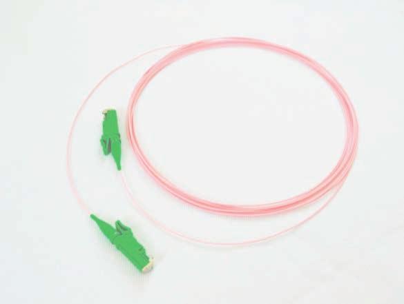 Fiber-Pigtail Pigtails with optical fiber (600 µm acrylate buffer) and LC/APC8 connector Description of LC/APC simplex: user-friendly audible latch to indicate proper mating push-pull locking plastic