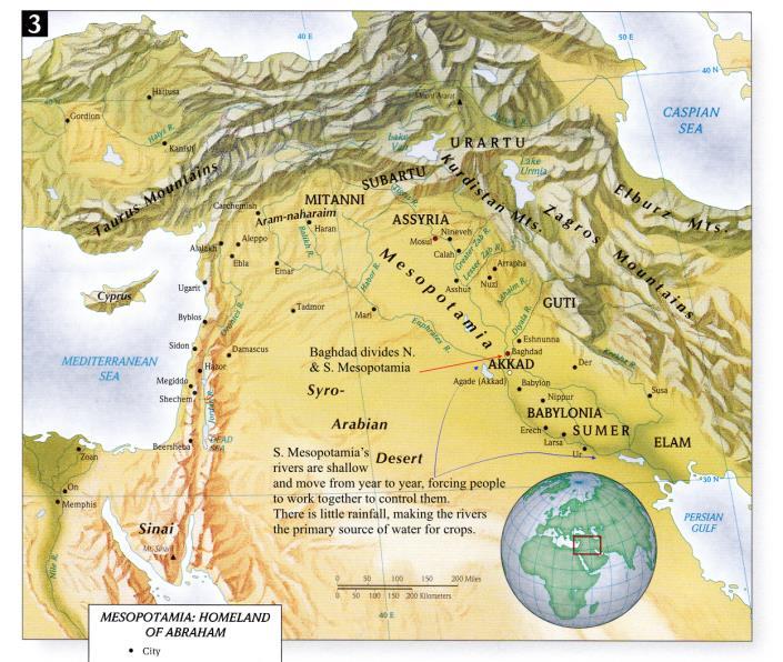 Land Between Two Rivers In ancient times, Mesopotamia was made up of two parts.