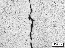 and strains. Fig. 10 Crack observed in the industrial forging 5.