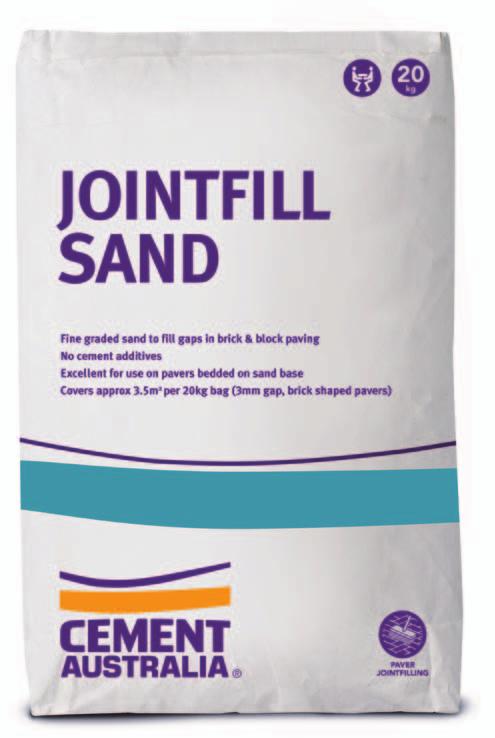 SPECIALTY SAND PAVER JOINTFILLING A fine graded sand to fill gaps and lock brick and