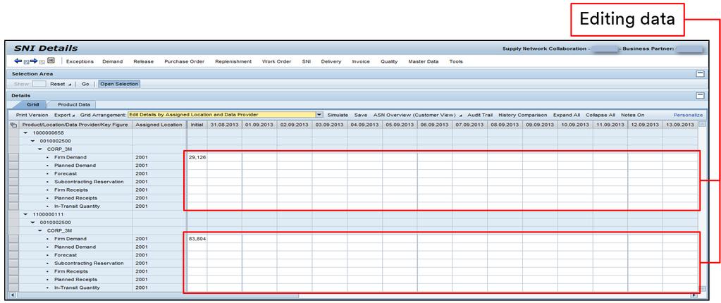 Edit Data on the SNI Details Window (continued) 4.