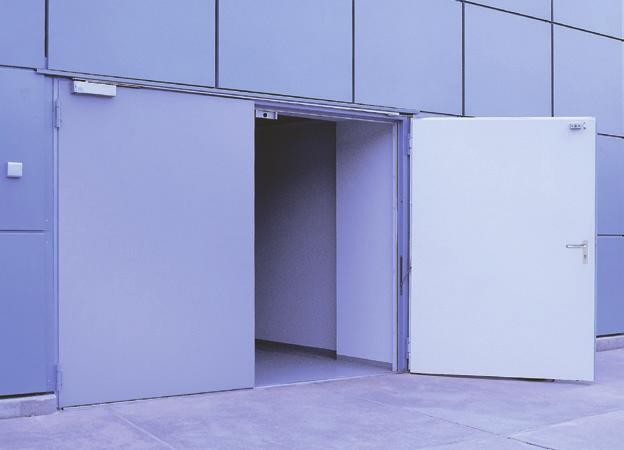 4 : Range High Performance. Security. Thin Rebate Stainless Option Teckentrup 62mm insulated steel doors are heavy-duty products suitable for high traffic and exposed external, high wind locations.