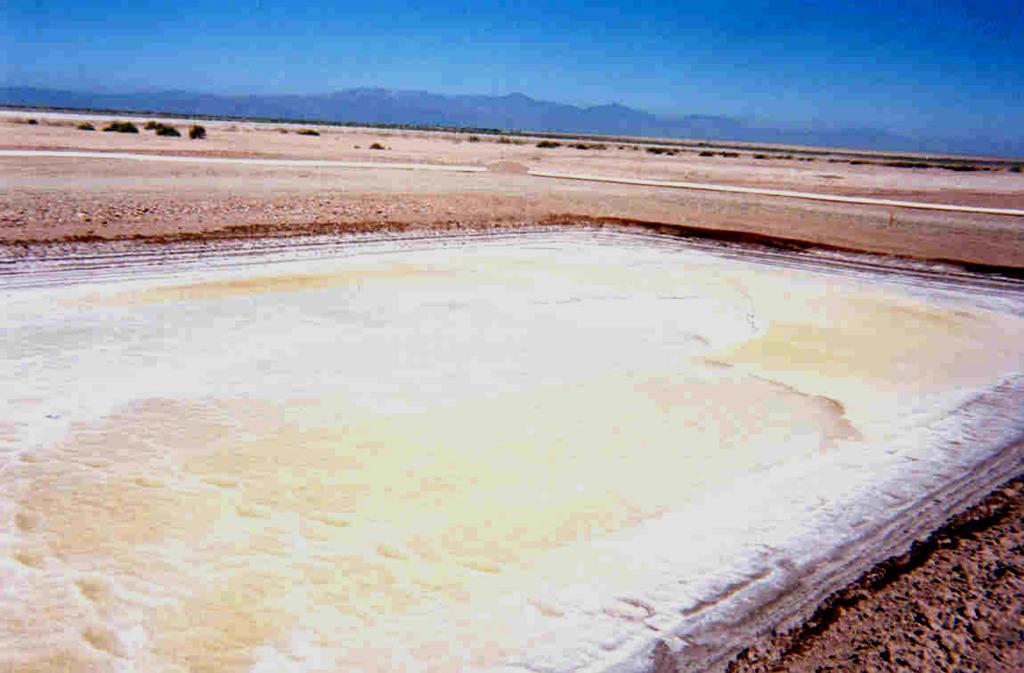 salt beds forming in