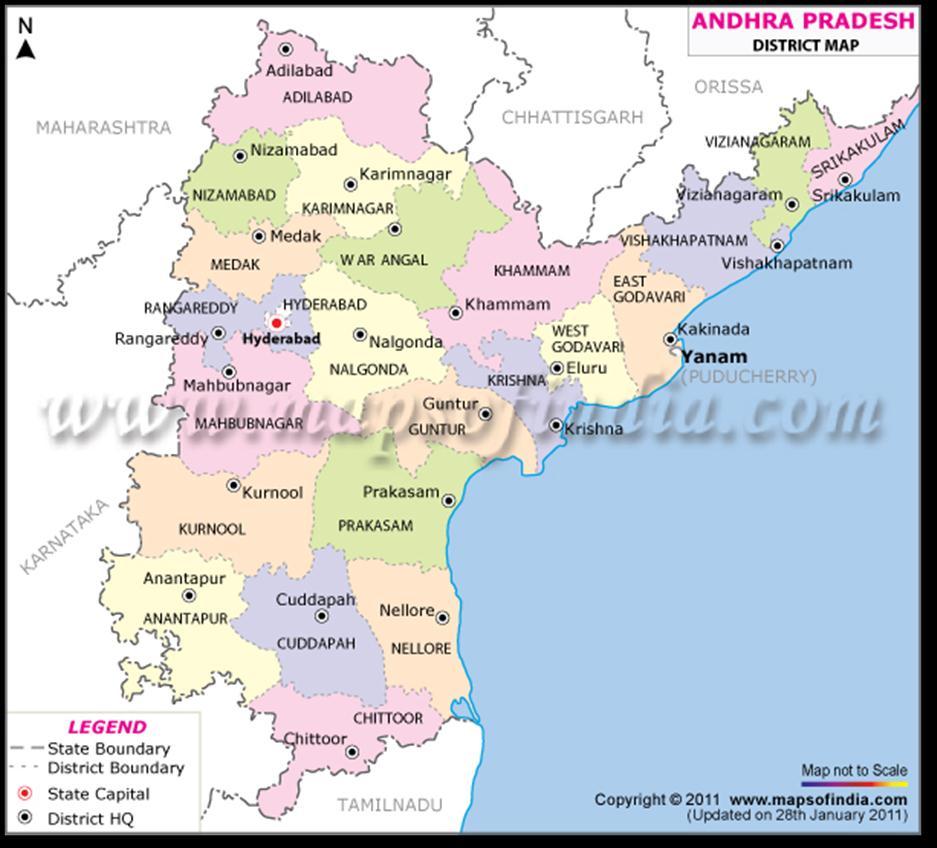Figure 1: District Map of Andhra Pradesh Source: www.mapsofindia.