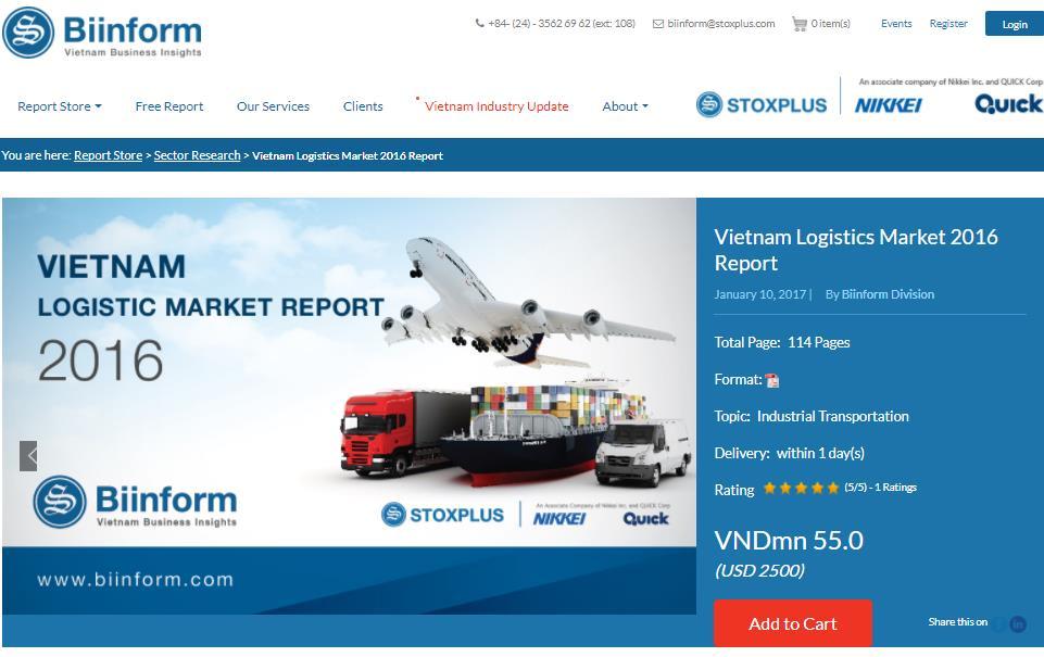 Logistics 2017 Report We have released Vietnam
