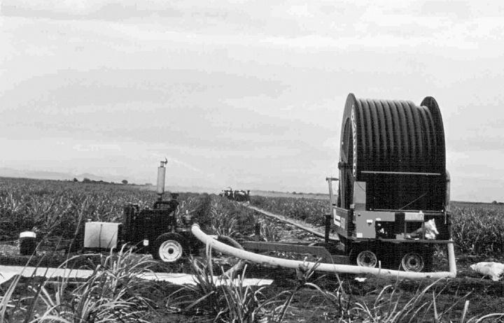 acres. A system this size usually has 6-inch diameter laterals (for a capacity of up to 900 GPM). Pivots can be 2,640 feet long ( 1 /2 mile) and cover a circular area of 503 acres.