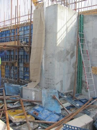 visit the sections in which the concrete was supposed to be cast into.