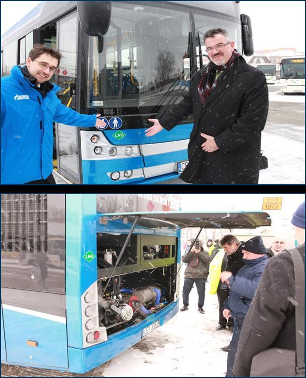 LNG BUS TRIALS IN SLOVAKIA 25 LNG Buses in Poland City of Warsaw (18 meters long): - 25 LNG buses were put into operation 1.1.2015-10 LNG buses were put into operation 02.12.