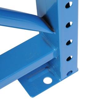 rack structure is limited by the integrity of the beam-to-column connection.