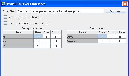 Direct Interface -- Excel Create VisualDOC-