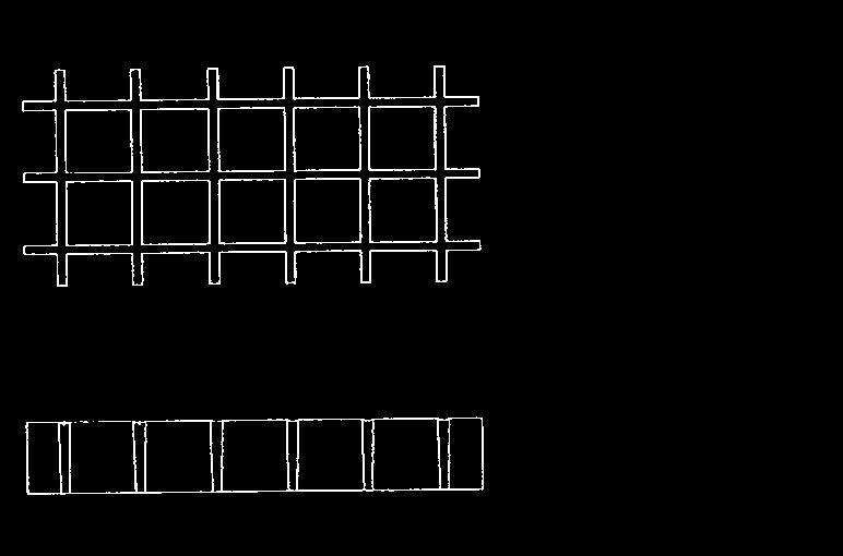 32 IN 4 S= 0.48 IN 3 " x " x 4" Rectangular Mesh Load Bars Run Width Direction # of Bars/Ft of Width 2 Load Bar Open Area Width 69% /4" Load Bar Approx. Centers Weight " 2.