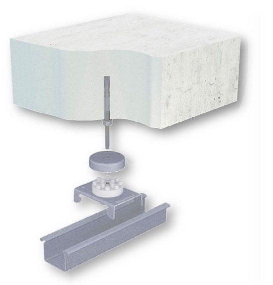 Ceiling Systems Concrete Direct Fix Acoustic isolation below