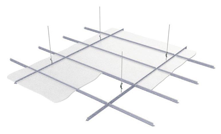 Ceiling Systems Exposed Grid and Tile Standard 24mm white face 1200mm x