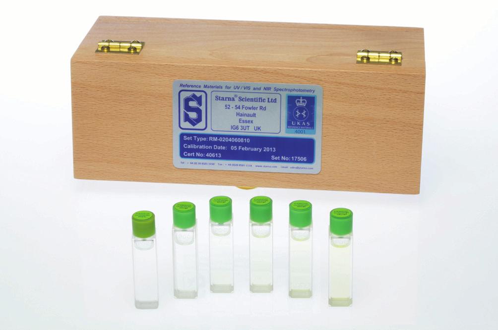 RM-0204060810 set: This NIST traceable set of one blank and five increasing concentrations of potassium dichromate is our most useful and widely purchased set consisting of 6 cells with the following
