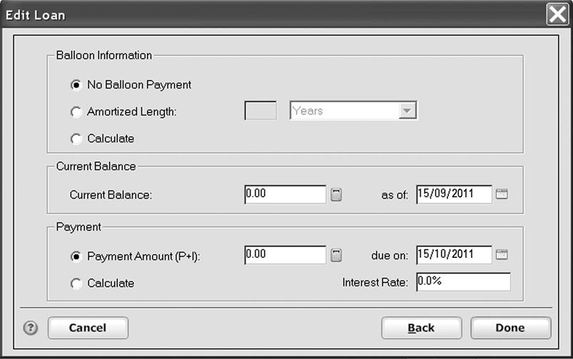 6. Enter the required loan information. 7. Click Done. To edit any details about your loan payment: 1.