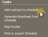 Scheduling and Routing Steps to Adding Contracts to the Schedule Follow these steps to add contracts to the schedule: 1.