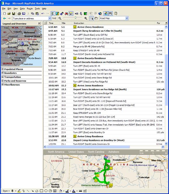 Scheduling and Routing TABLE 6. The Map Route Panel Title Create map using: Select crew: Date: Ok Close Description MapPoint TM is the only software currently available.