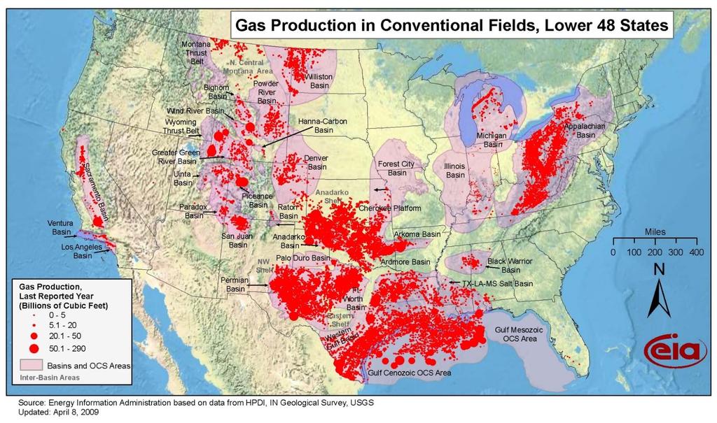 North American Conventional Gas Fields http://www.eia.