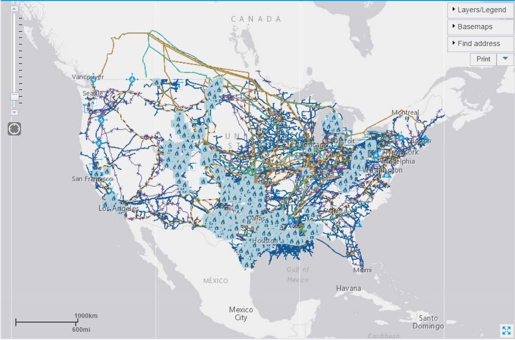 U.S. Gas Processing & Transportation U.S. Energy Mapping System, retrieved January 10, 2016 http://www.