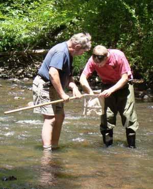 Volunteers collect data to increase public understanding of watersheds, to help educate about the impact of humans on stream