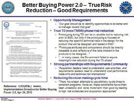 Themes from USD(AT&L) - True TD Phase Risk Reduction Better Buying Power 2.