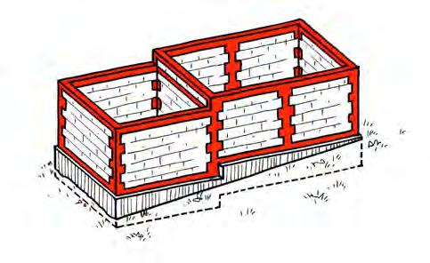 Stepped foundations If you build on a slope, the