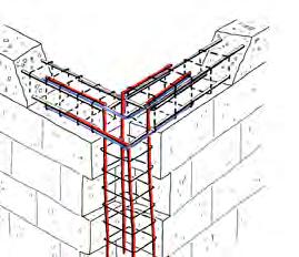 continues, add vertical rebars with