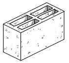 Which concrete blocks to use YES YES Best block : 15-20 cm thick, solid block. Best block : 15-20 cm thick, with 4 holes. YES Satisfactory block : 15-20 cm thick, with 3 holes.