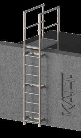 vertical measurement from ground to top landing. RL30 Series ladders can be roof/floor mounted.