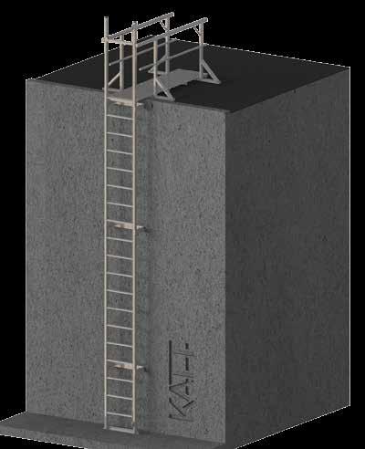 A security panel can be fitted at the base of the ladder to prevent unauthorized access.