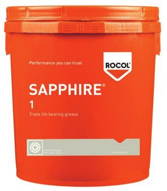 Sapphire 1 Triple life bearing grease Extended lubrication intervals Revolutionary multi-complex grease Excellent load carrying capacity Good corrosion resistance NLGI 2 Temperature range -30 C to