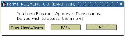 Viewing Electronic Approvals Messages Introduction The following process will enable you to view the two Electronic Approvals messages that appear after you log on to