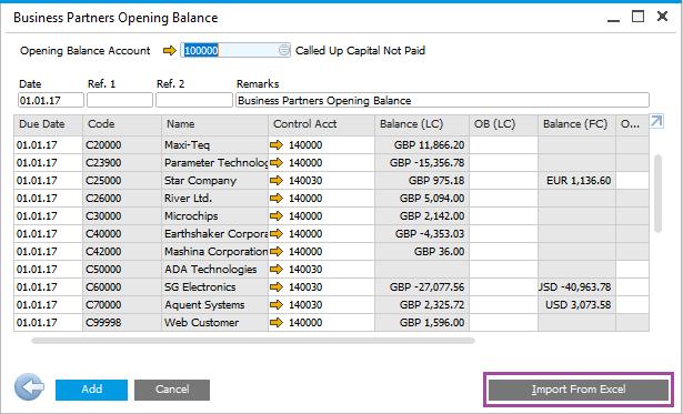 Import G/L and BP Opening Balances  Simpler,