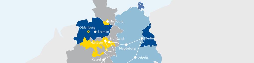EWE Network regions in
