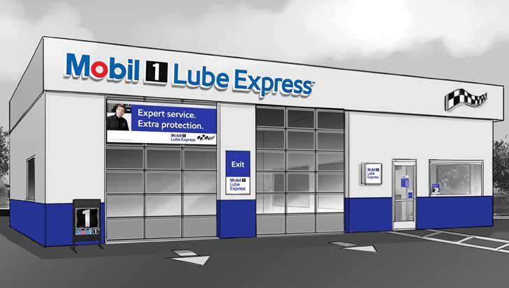 Branding support Conveying high brand integrity via consistent brand imagery on-site is an important element of the Mobil 1 Lube Express program.