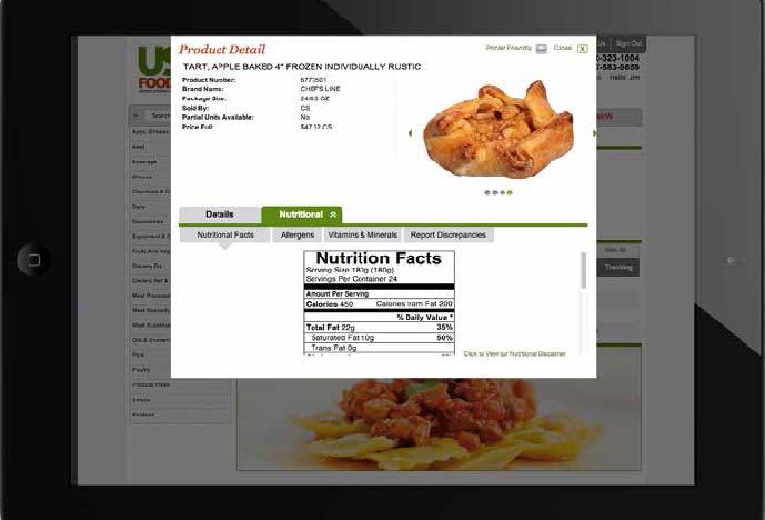 SIMPLIFIED ONLINE ORDERING REAL-TIME ONLINE PRICING Order from an up-to-the-minute inventory, including suggested substitutions.
