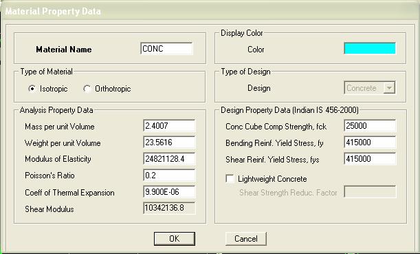2 Building Plan Grid System and Story Data Definition form 2)RC frame code selection Select the