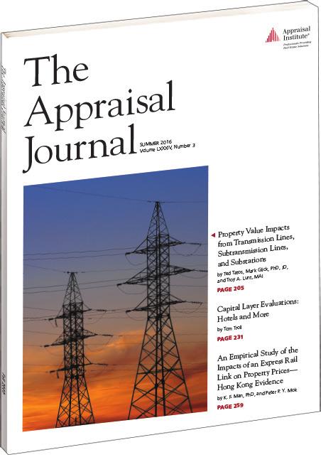 The Appraisal Journal Sponsorship Support the most well-known and highly respected journal among real estate appraisers.