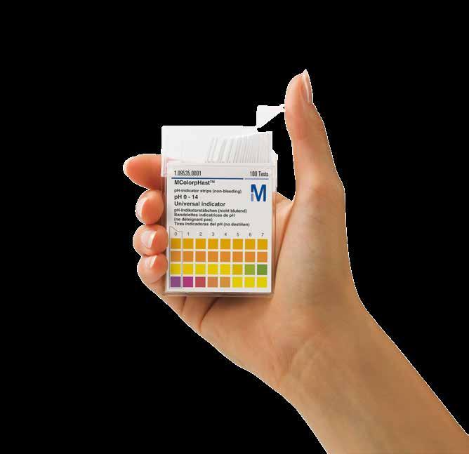 MColorpHast Simply read the color fast ph test strips and papers > Performing With MColorpHast you need no instruments or sample preparation.