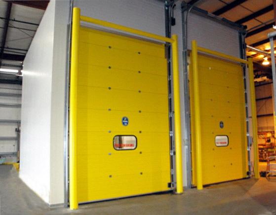 It deflects forklifts completely upon impact, making it the strongest door protection available.