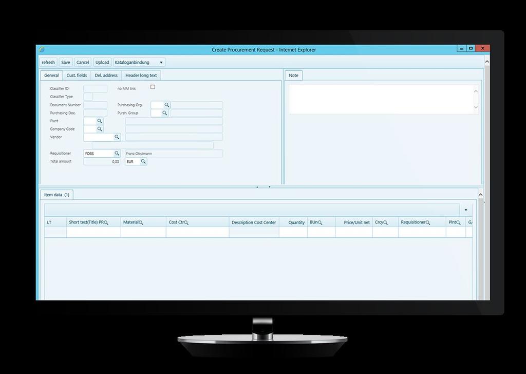 This solution, developed specifically for SAP, streamlines the entire ordering process from the initial requirements determination and purchase requisition, through processing purchase orders and