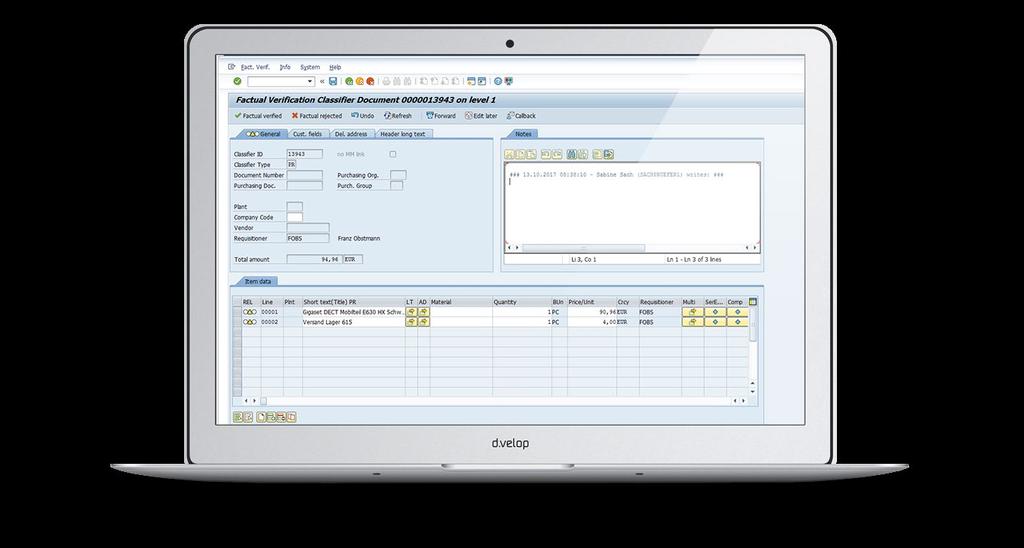 Purchase requisition made easy he user can create purchase requisitions either with the web interface or with a transaction in the SAP GUI.