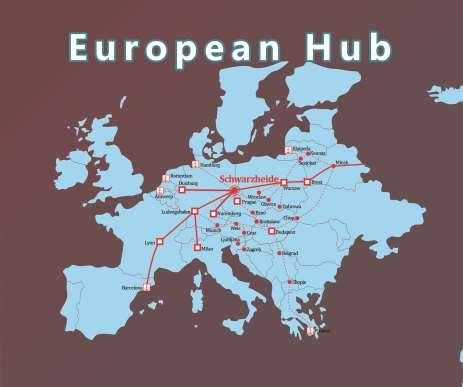 Platform EU Networks NWE & CEE Wide Rail Networks in Europe Rail+Truck extension service can cover 6 countries and 18 main rail stations The China-Europe BT service